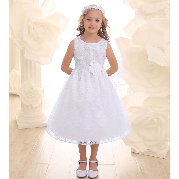 floral lace flower girl dress