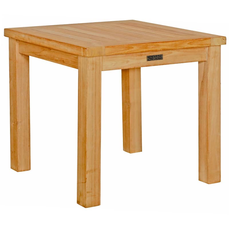 Teak Wood Santa Monica Outdoor End Table, Large