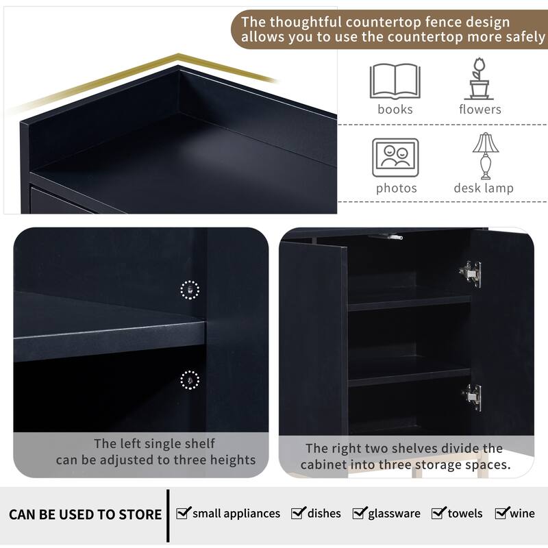 Kitchen Buffet Sideboard Coffee Bar Cabinet Accent Storage Cabinet Server Table