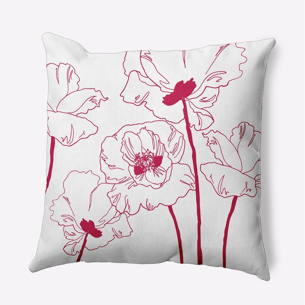 Popping Poppies Decorative Throw Pillow