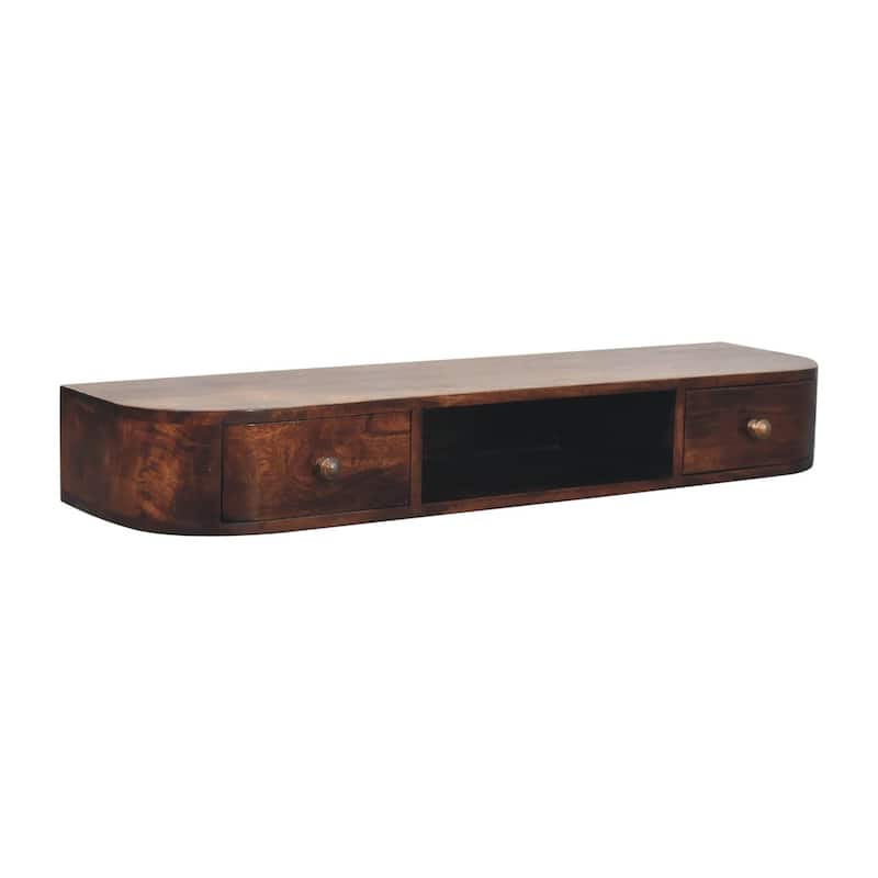 Artisan Furniture Solid Wood Lunar 2 Drawer Floating Console
