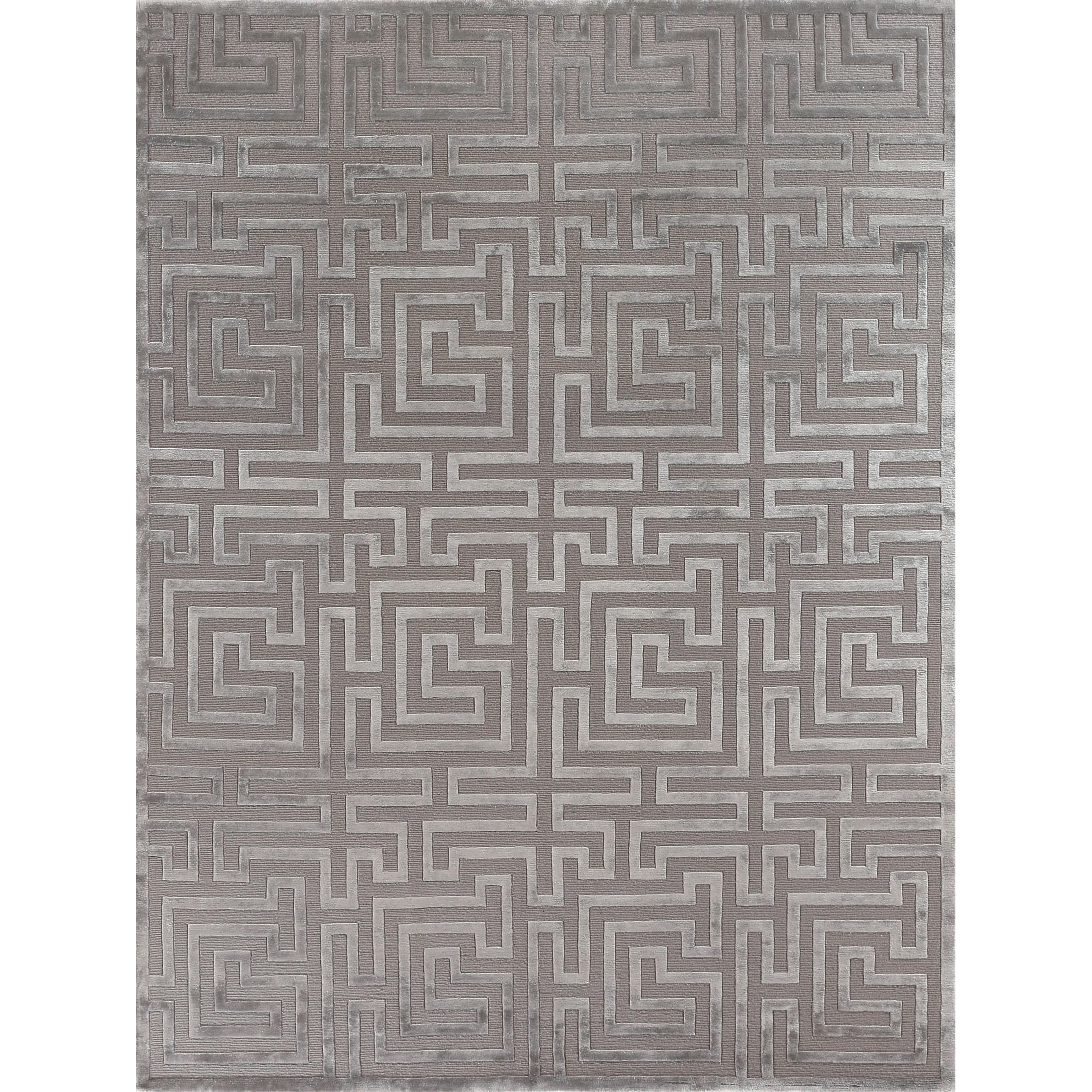 Metro Velvet hand-knotted Wool/Viscose Silver Area Rug