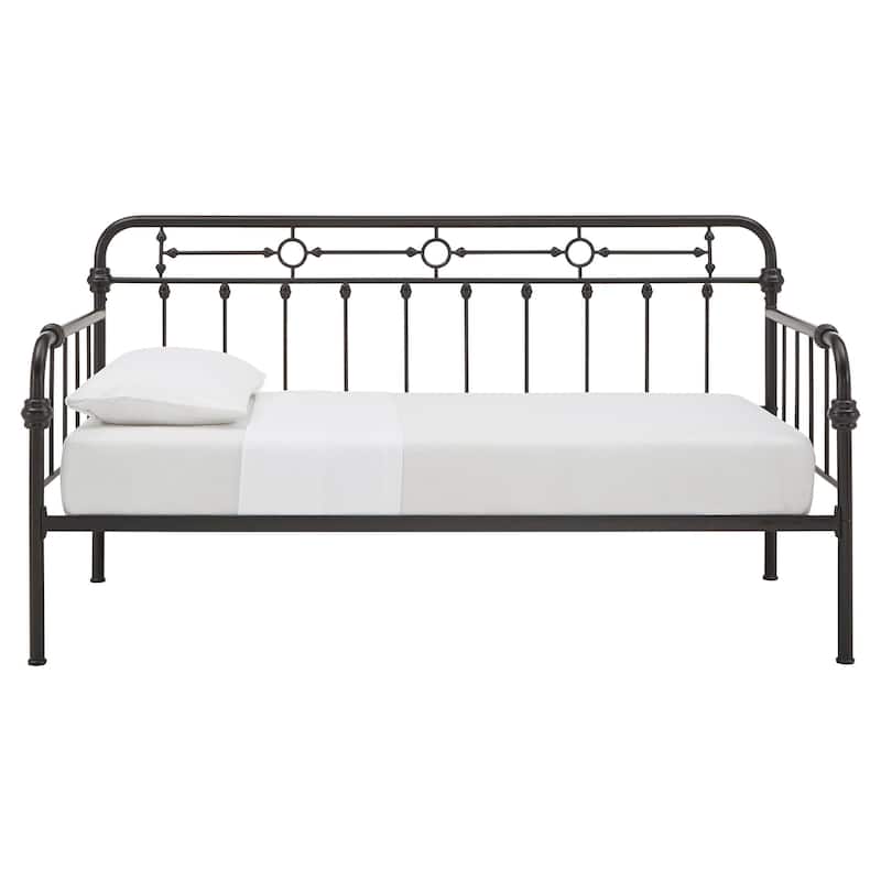 Darren Antique Dark Bronze Metal Daybed with Trundle by iNSPIRE Q Classic