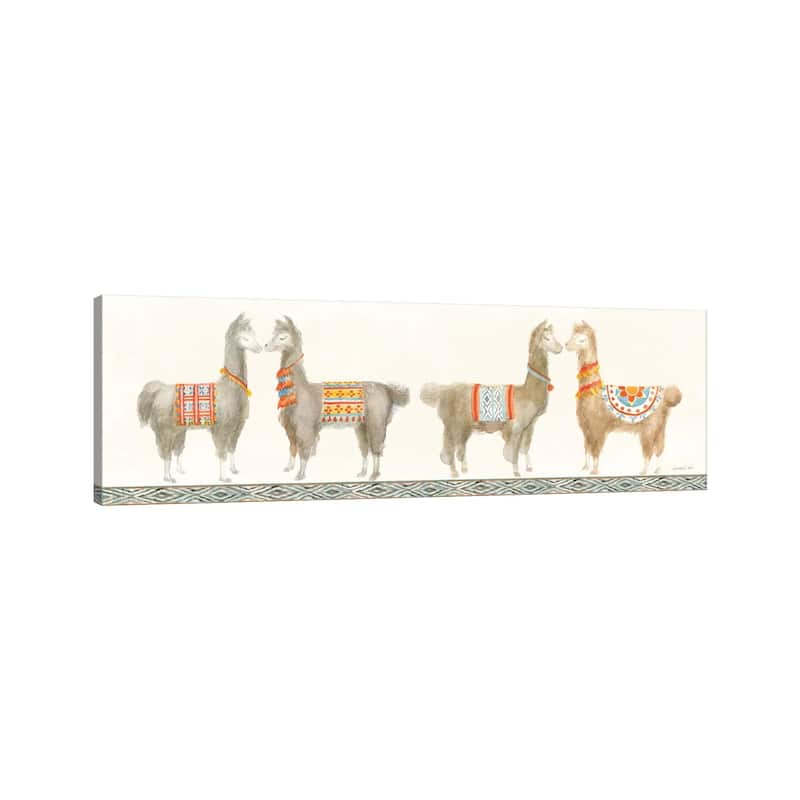 iCanvas "Festive Llama V" by Danhui Nai Canvas Print