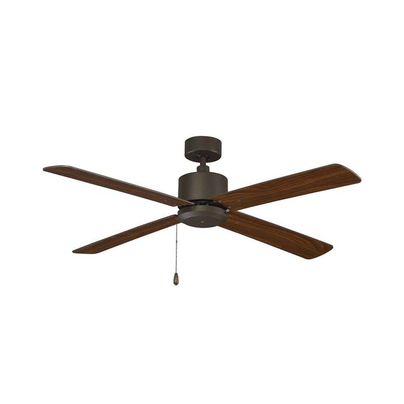 52" Aldea IV 4-Blade Ceiling Fan Oil Rubbed Bronze Finish and Walnut Blade Finish - Oil Rubbed Bronze