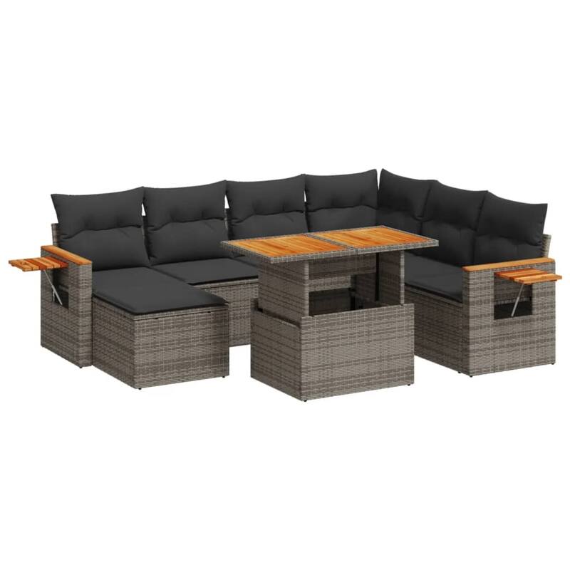 8 Piece Outdoor Sofa Set with Cushions - 21.7 x 39.4 x 28.7 in