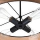 preview thumbnail 10 of 10, Breaux 4-Light Wood Veneer Drum Chandelier with Black Canopy - 22 in. W