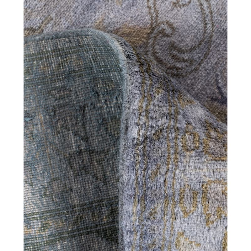 Overdyed One-of-a-Kind Hand-Knotted Area Rug - Gray - 3' 1" x 5' 4"