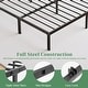 preview thumbnail 5 of 6, Black Metal Frame Platform Bed Mattress Foundation with Steel Slat Support, No Box Spring Needed