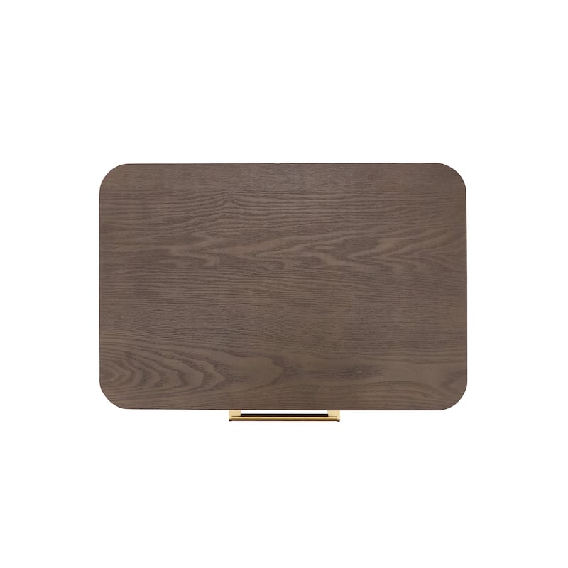 Christopher Knight Home - Modern Nightstand with 2 Drawers and Brushed Gold Handles