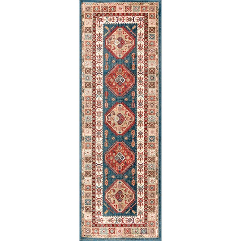 Nuloom Traditional Tribal Diamond Emblems Area Rug