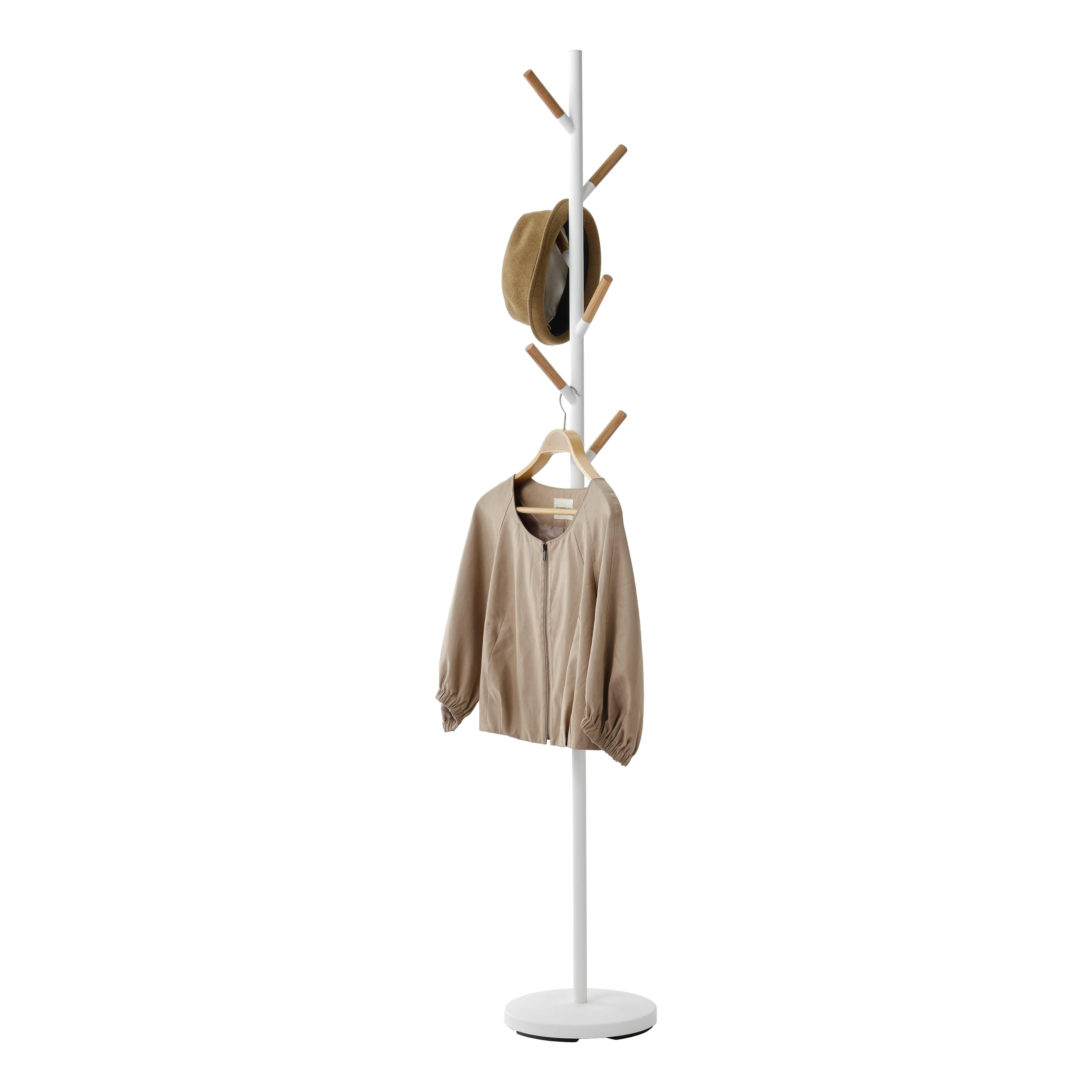 Yamazaki Home Coat Rack, Steel, Holds 26.4 lbs - L 11.02 x W 11.02 x H 69.69 inches