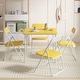 preview thumbnail 2 of 7, Boys and Girls Folding Table and Chairs Set of 5 Kids 5-Piece Folding Square Table and Chair Set Toddler Playing Drawing Set