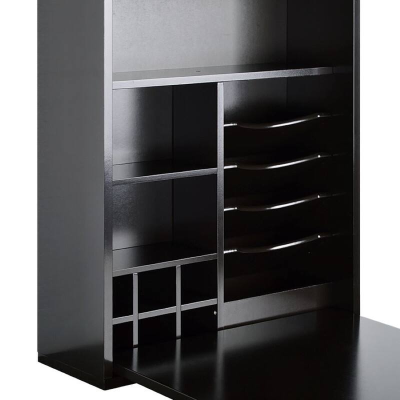 Utopia Alley Collapsible Fold Down Desk Table with Storage Cabinet & Shelves - Wall Mounted Desk Furniture with Chalkboard Wall