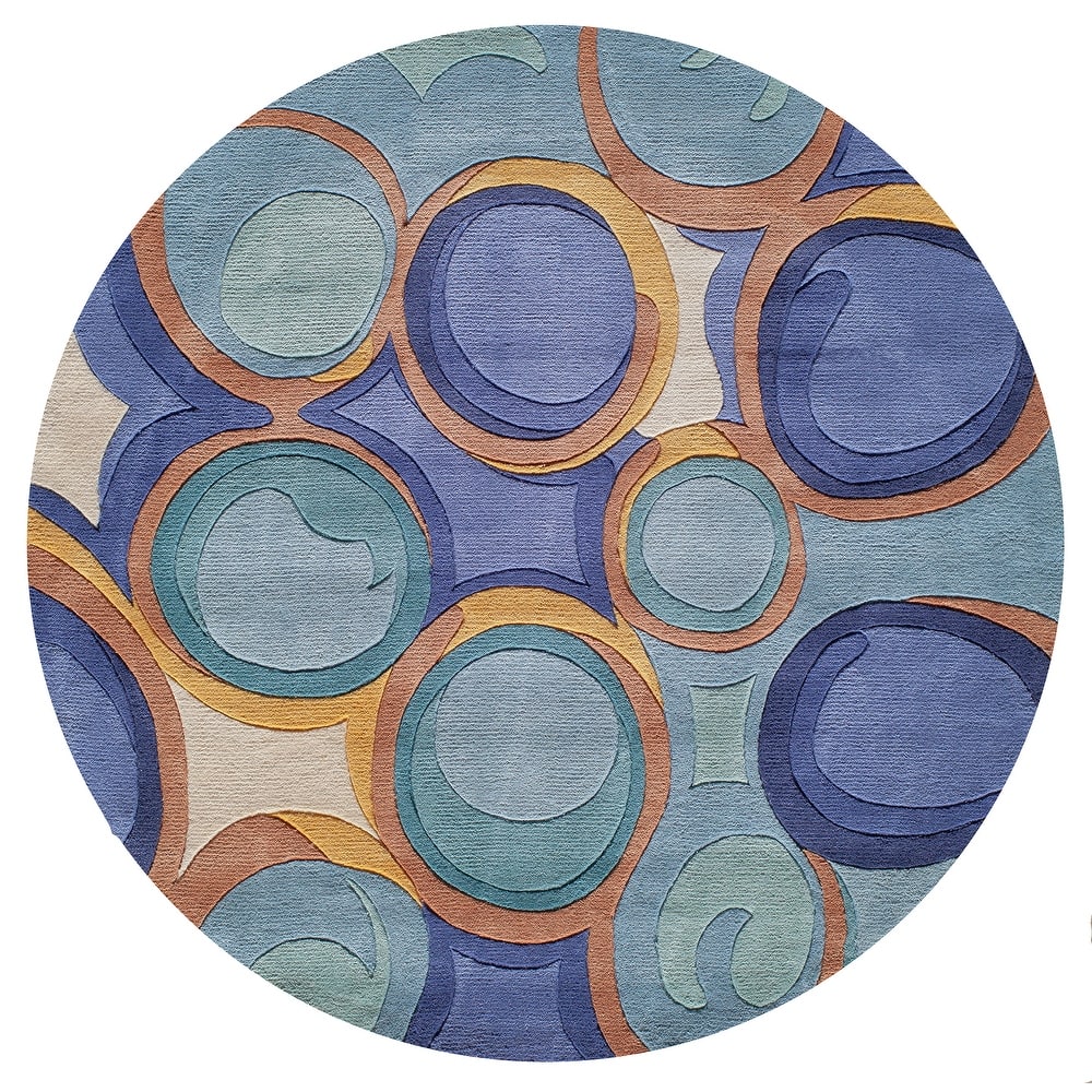 Momeni New Wave Hand Tufted New Zealand Wool Geometric Area Rug.