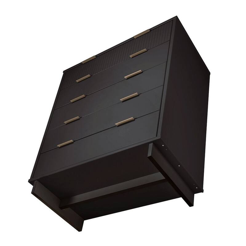Manhattan Comfort Granville 45.27" Modern Tall 5 Drawer Dresser
