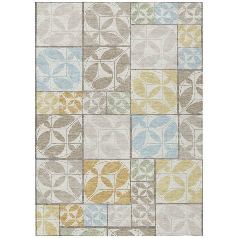 Machine Washable Indoor/ Outdoor Patch Lupton Chantille Rug