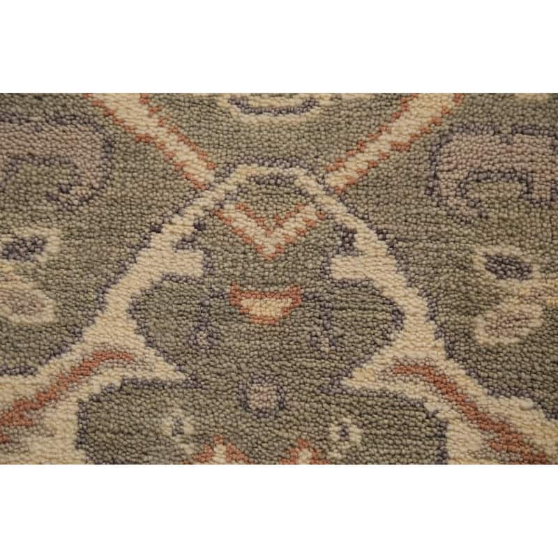 All-Over Oushak Oriental Runner Rug Handmade Wool Carpet - 2'8" x 11'6"