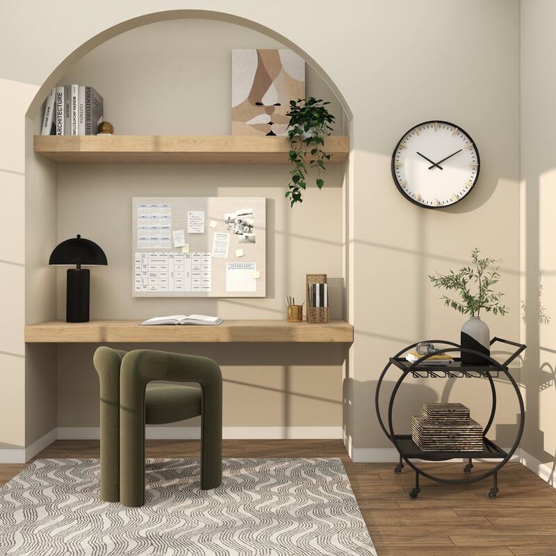 Dark Blue Glass Contemporary Wall Clock 20 x 20 x 3 - 20 x 3 x 20