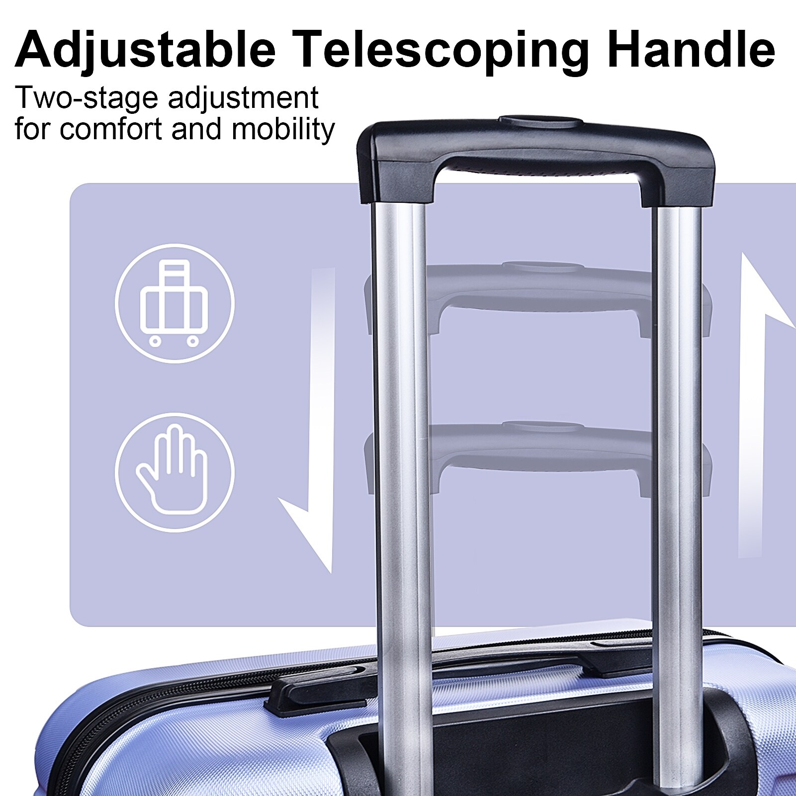 Luggage Expandable ABS Hardside Carry-on Suitcase with TSA-image