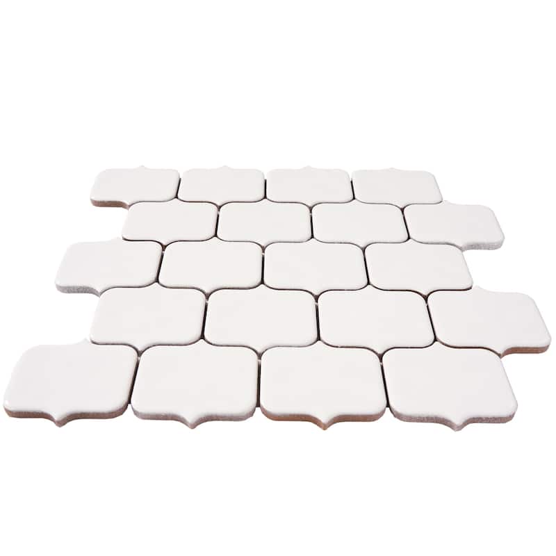 Modern Arabesque Glossy Porcelain Mosaic Tile