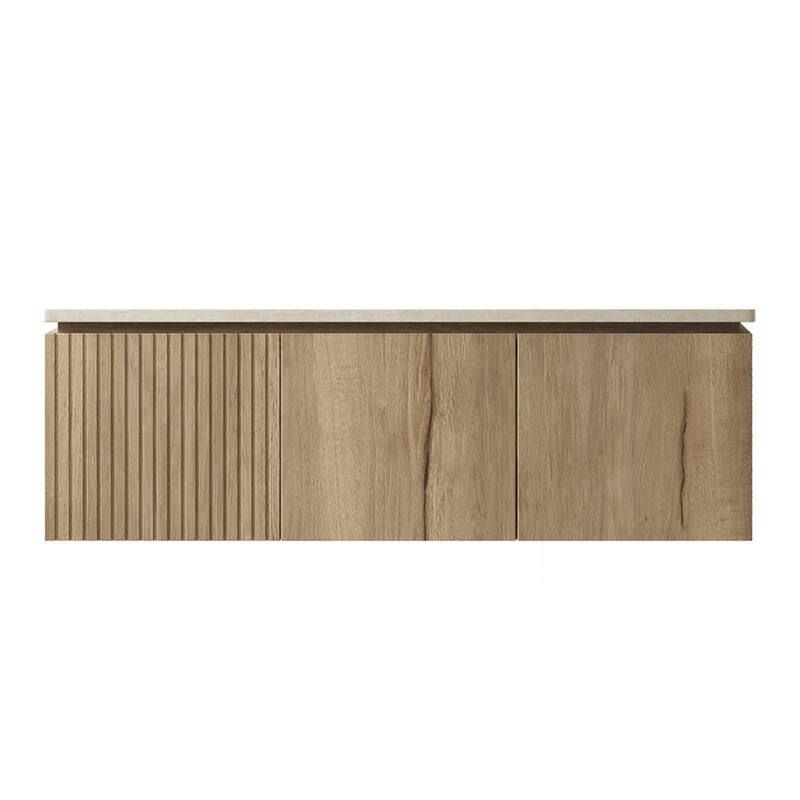 48" White Oak Cabinet only, NO Basin and Top, NO Faucet and Sink Cover - White Oak
