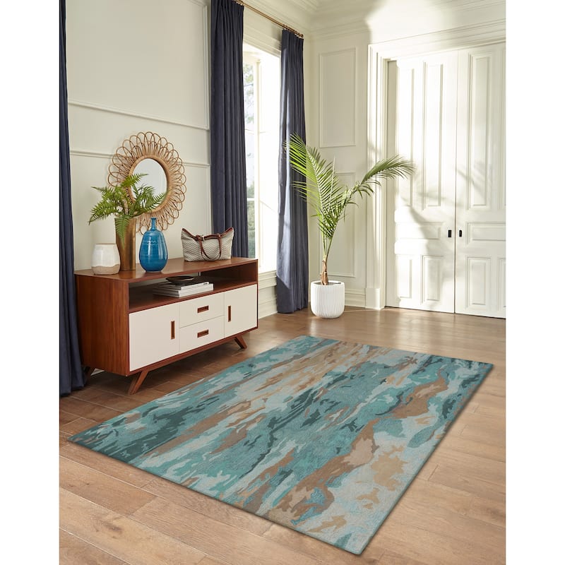 Liora Manne Corsica Waterfall Abstract Indoor Wool Rug