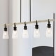 preview thumbnail 1 of 3, Luxury Casual Chandelier, 11.50H x 42.00W, with Coastal Style, Earth Black, UQL4841 by Urban Ambiance