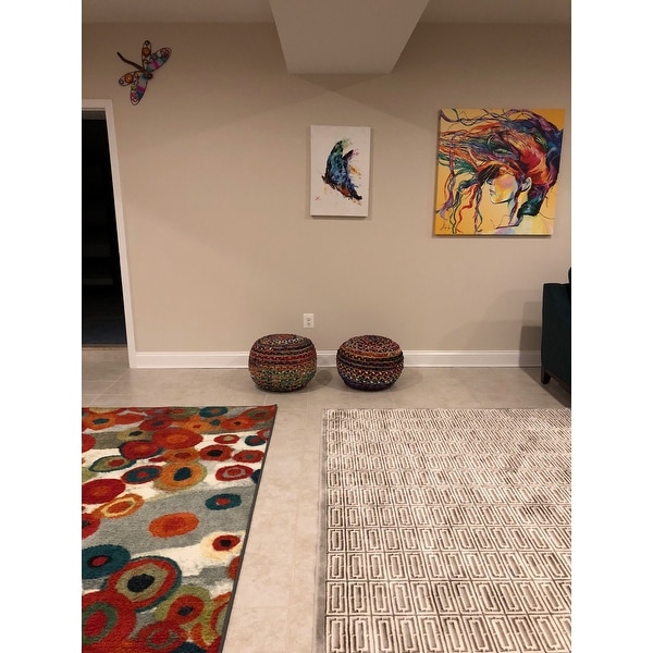 Top Product Reviews For Lr Home Boho Braided Multi Chindi Jute