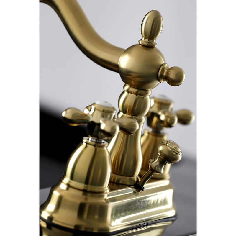 Heritage Two-Handle 3-Hole Deck Mount 4 in. Centerset Bathroom Faucet