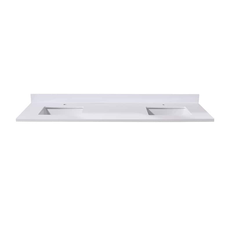 Altair Caorle Bathroom Vanity Countertop in Snow White Finish Without Cabinet