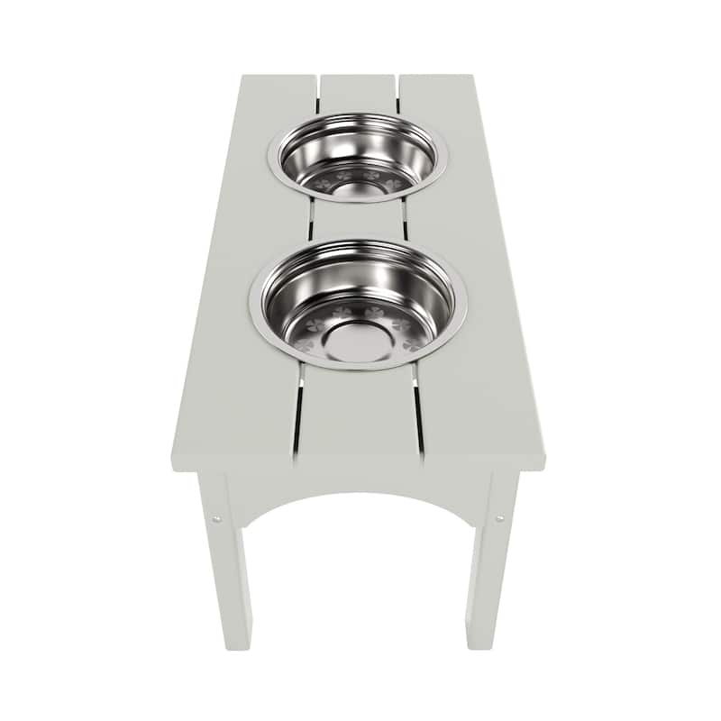 Polytrends Elevated Pet Feeder with Stainless Steel Bowls - N/A