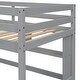preview thumbnail 8 of 16, Twin Loft Bed with Built-in Desk and Bookcase Guardrails, Grey