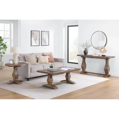 Napa 50" Solid Wood Pedestal Coffee Table