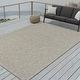 Nautica Indoor/Outdoor Modern Geometric Beige/Gray High-Low Rug - Bed ...