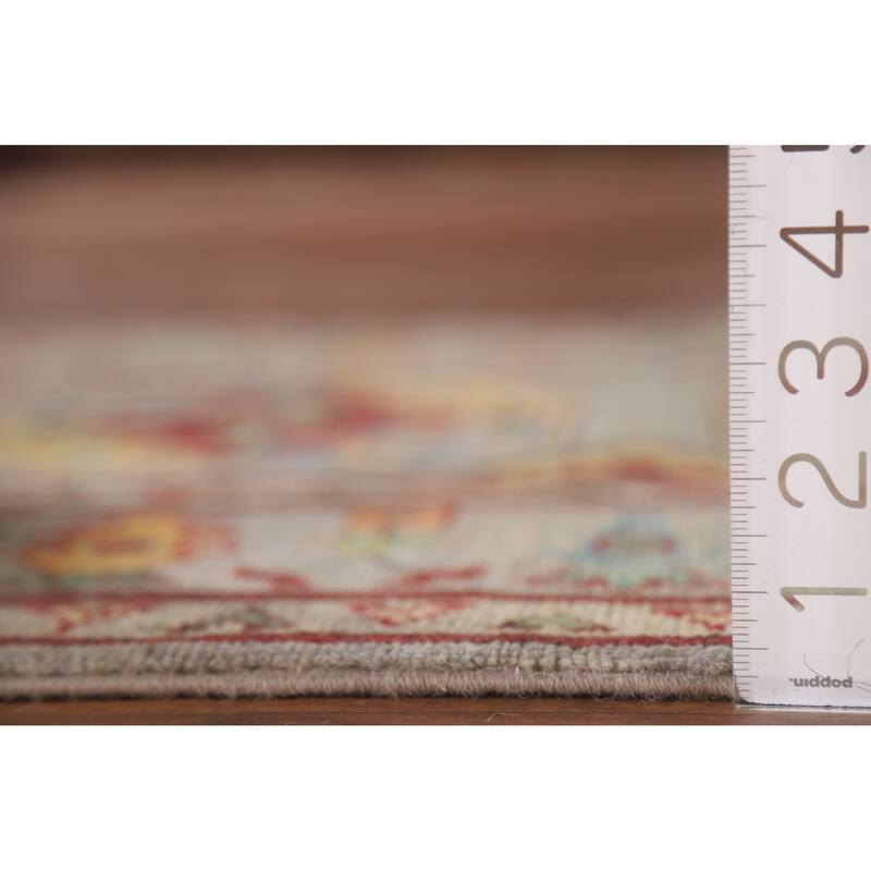 Hand Knotted Oriental 100% Wool Carpet Traditional Geometric Multi-Colored Kazak Runner Rug - 19' 10'' X 2' 6''