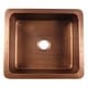 preview thumbnail 4 of 10, Lange Copper 25" Single Bowl Farmhouse Apron Front Undermount Kitchen Sink