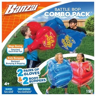 Banzai Battle Bop Combo Pack w Inflatable Gloves Body Bumpers