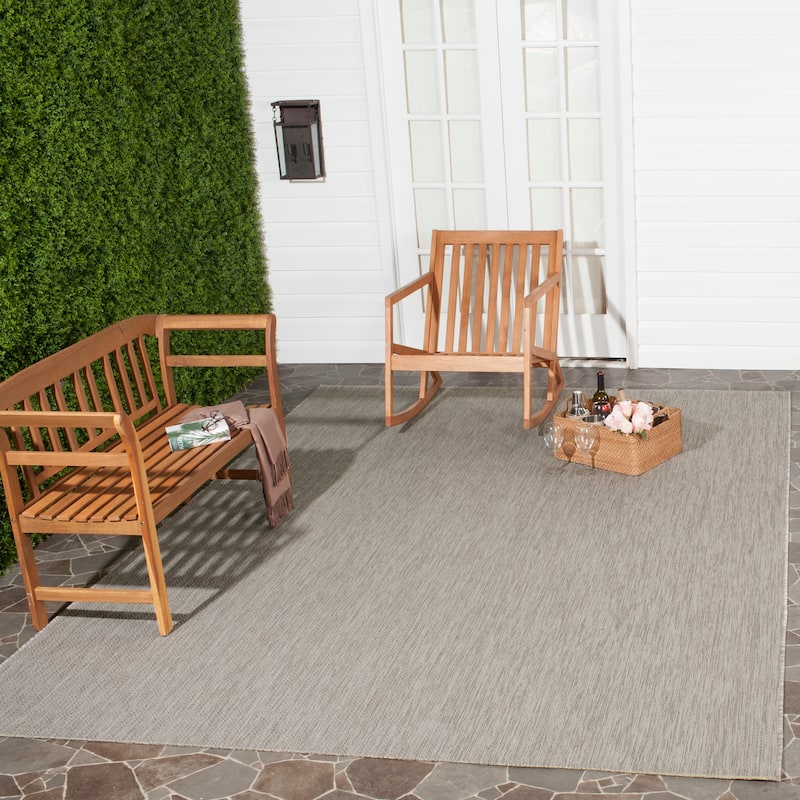 SAFAVIEH Courtyard Janyce Indoor/ Outdoor Waterproof Patio Backyard Rug - 8' x 10' - Beige/Beige