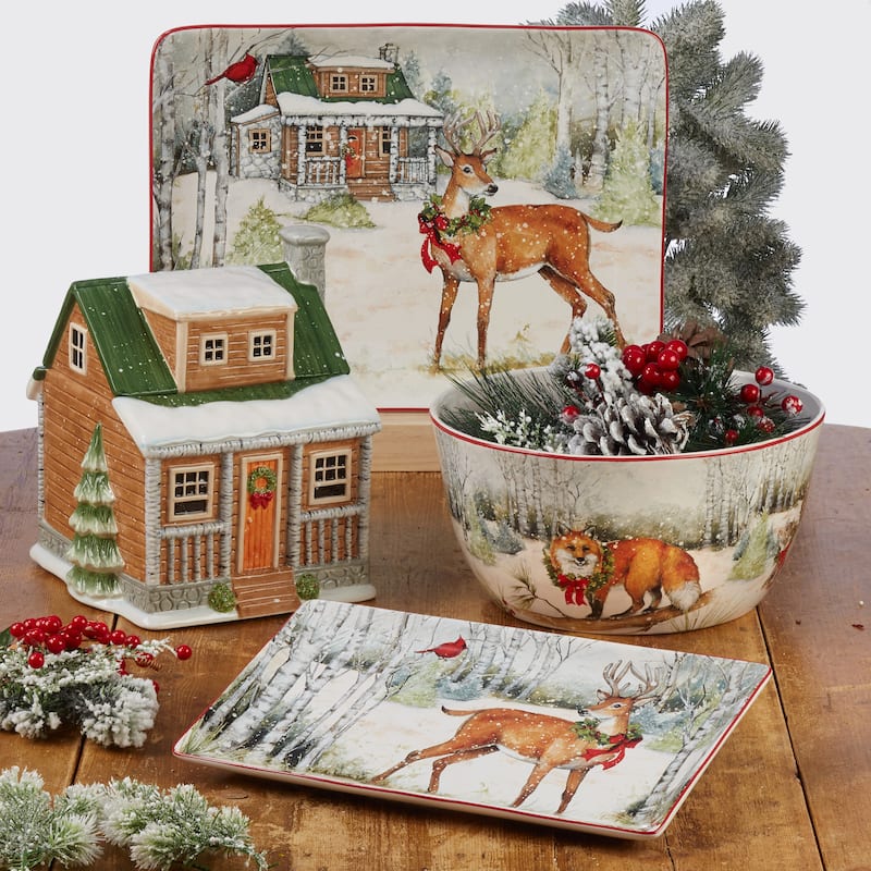 Certified International Winter Forest 16-piece Dinnerware Set, Service for 4