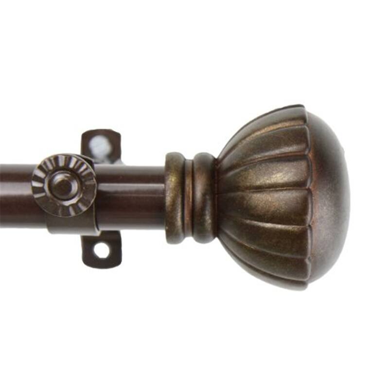 Tension Rod for Curtains, Adjustable Window Curtain Rod, Home Decor, Cocoa Finish, 48 Inch - 84