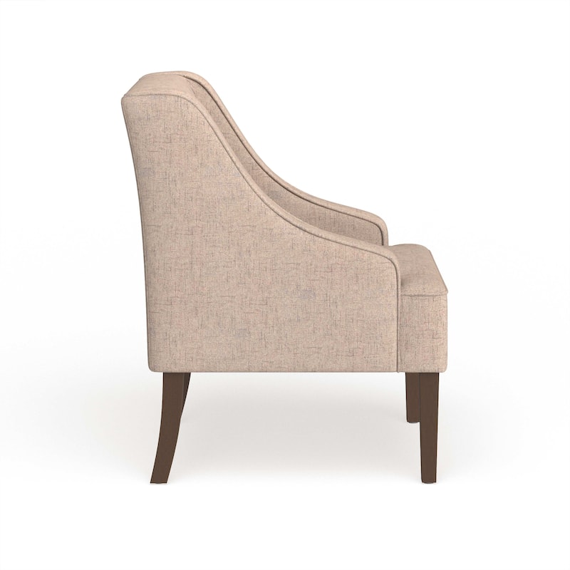 Porch & Den Lyric Tan Swoop Arm Accent Chair