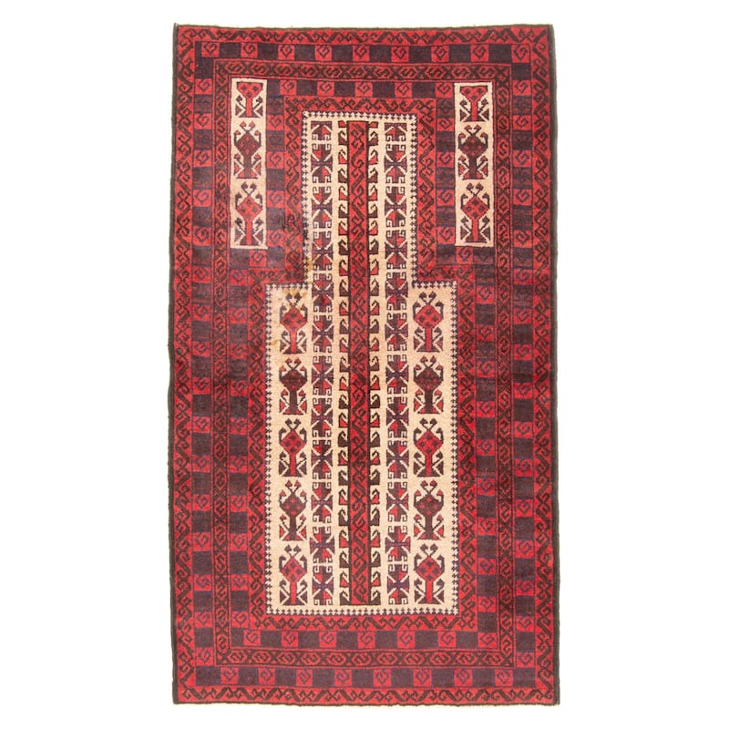 ECARPETGALLERY Hand-knotted Teimani Beige Wool Rug - 2'9 x 4'11