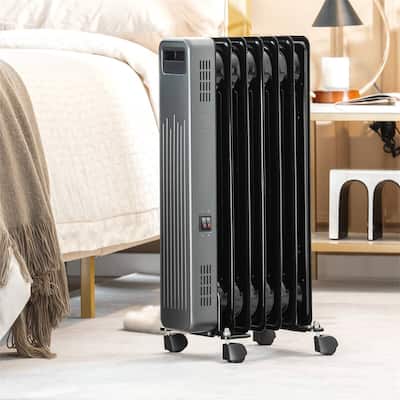 1500W Portable Oil Filled Radiator Heater for Home and Office