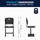 preview thumbnail 8 of 15, Adjustable Height Student Chair with Pedestal Frame - 16.25"W x 15.25"D x 30" - 32.5"H