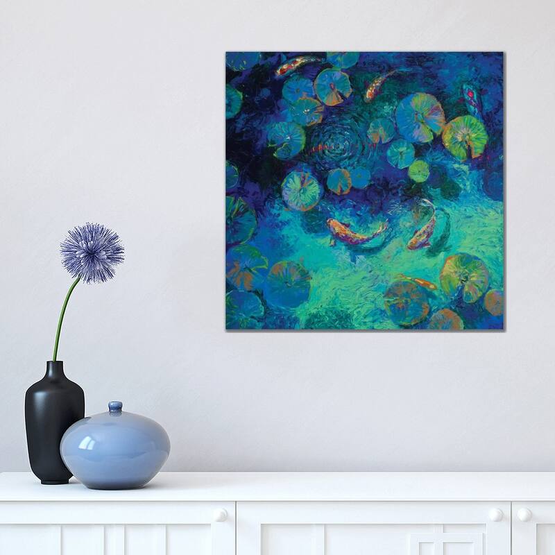 iCanvas "Taiwanese Blue" by Iris Scott Canvas Print - 18x18x1.5