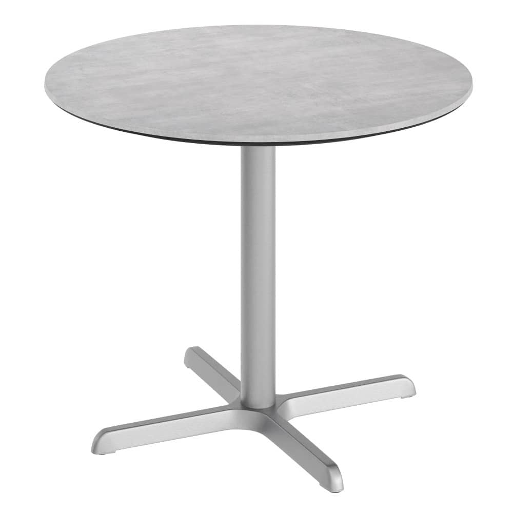 Commercial All-Weather HPL Tabletop with Crisscross Base - 36"W x 36"D x 31"H