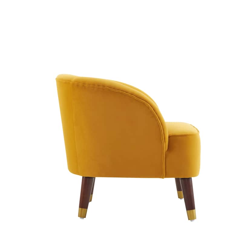 Roomfitters Modern Accent Chair with Wooden Legs, Upholstered Chairs, Stylish and Comfortable Design, for Living Room or Bedroom