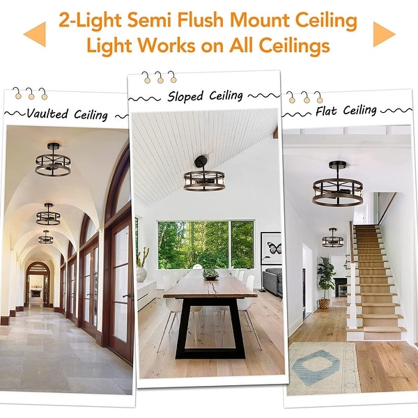 Flush mount lighting for sales sloped ceiling