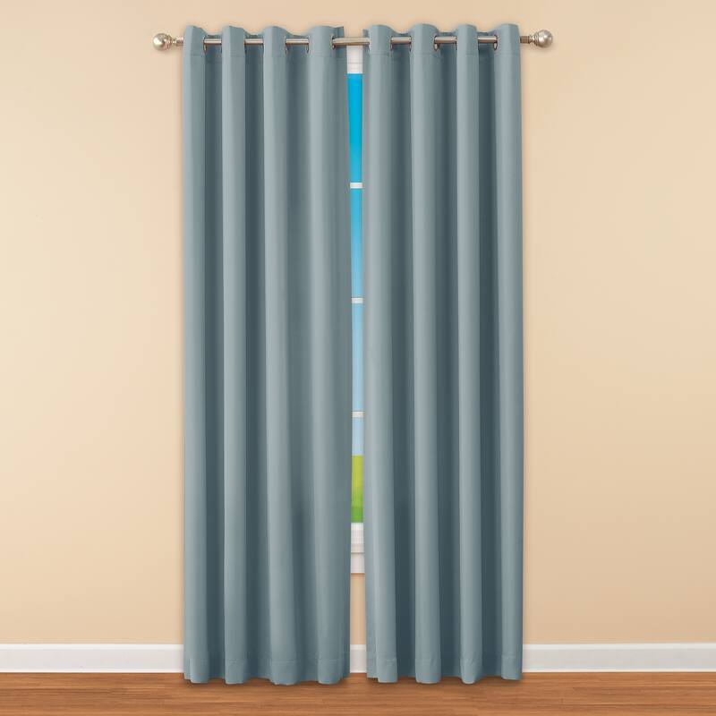 Madison Room Darkening Energy-Saving Curtain Panel - Vintage Blue - 54" x 84" - 84 Inches